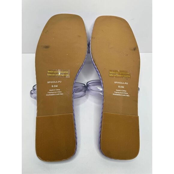 Nordstrom BP Viola Barbie Lilac Braided Flat Slide Sandals Size 9.5 - Picture 8 of 8